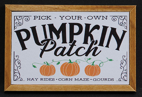 Pick Your Own Pumpkin Patch Picture, Oak Frame
